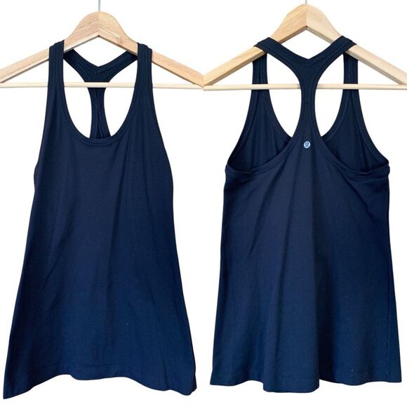 Bundle of 3 Lululemon Cool Racerback II Tank Tops in Plum, White & Black Size 8- - Picture 6 of 12